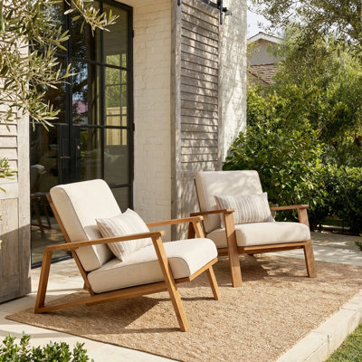 Isham Acacia Outdoor Lounge Chair