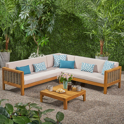 88.5 " W L-Shaped with Cushions