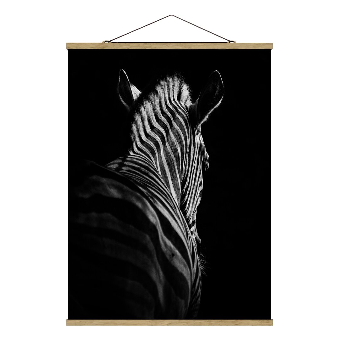 Fotodruck Dark Zebra Silhouette