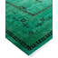 Overdyed Hand-Knotted Wool Modern-Contemporary Green Area Rug 6' 2" x 9' 4"