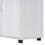 Armoire de rangement haute et large pour salle de bain, unité de rangement pour salle de bain, armoire autoportante avec 4 portes, tablettes réglables, blanc