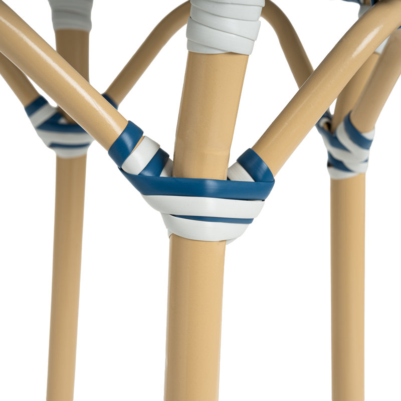 Tabouret de bar 25,2 po H, Bleu / blanc