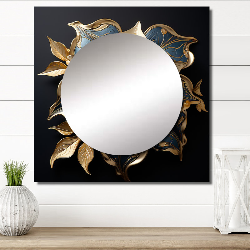 Grand miroir mural carré pour chambre à coucher Requira - Lily, 36 po x 36 po