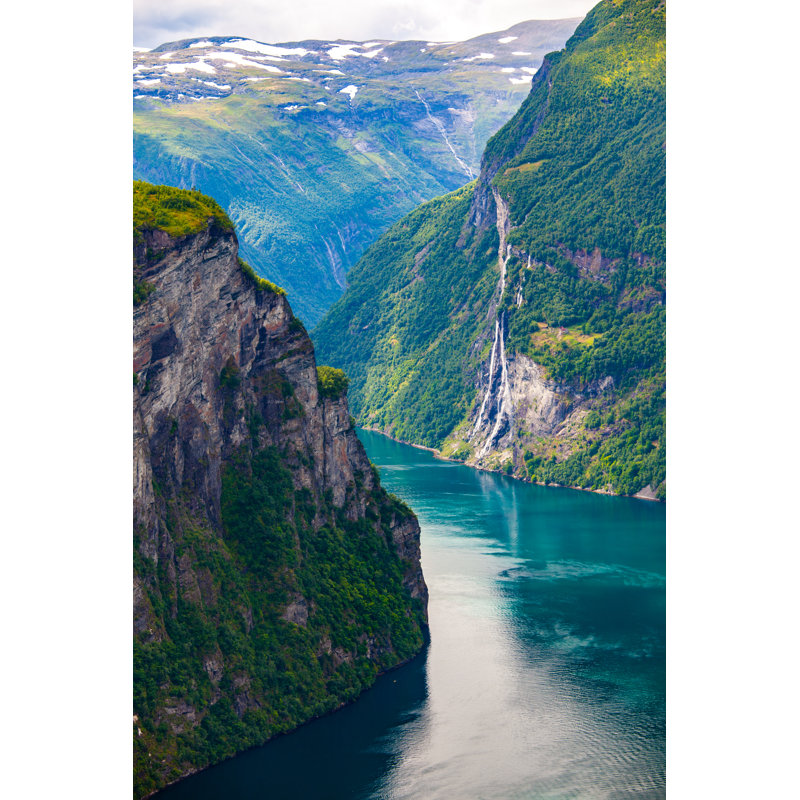 Geiranger Fjord 1 Piece Wrapped Canvas Wall Art, 122cm H x 81cm W