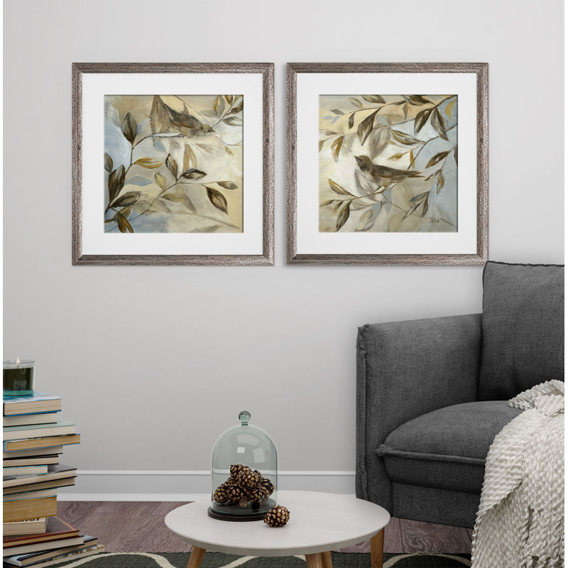 " Spring Fling " 2 - Pieces, Brown Framed