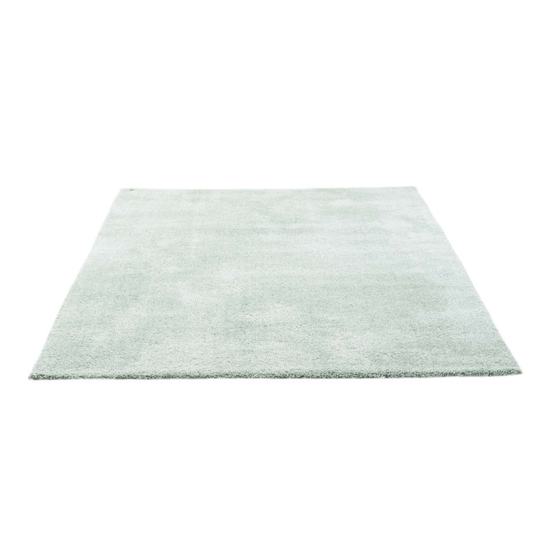 Cozy Handmade High Pile Mint Green Rug, Rechteckig 85 x 155 cm