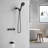 Wall Mount Tub Shower System 3 Handle Shower Faucet Set 10 Spray Brass Shower Trim Kit With Rough-In Valve-113669613