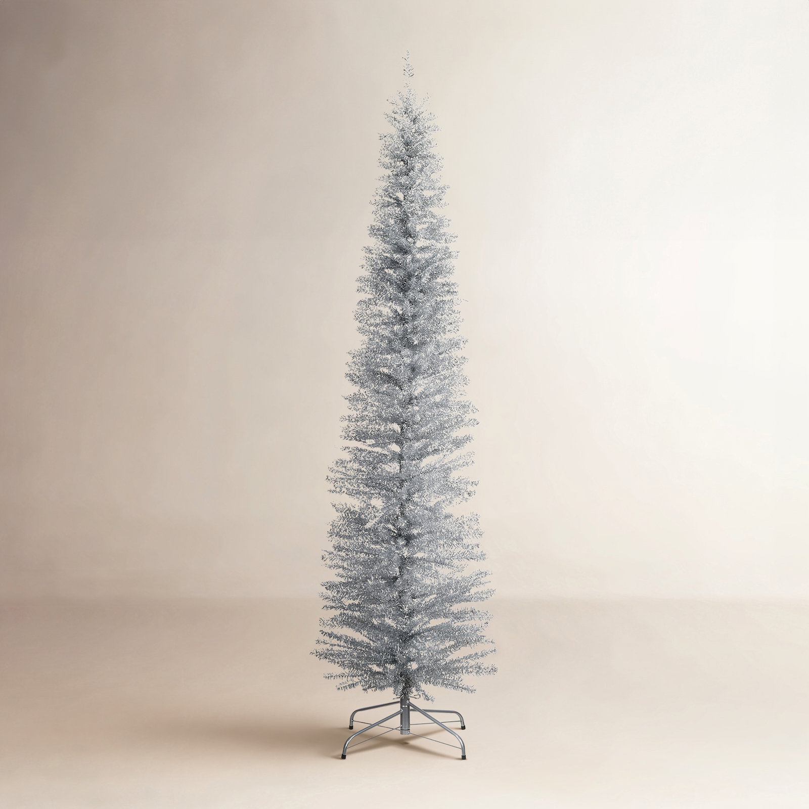 Silver Tinsel Tree, 7'