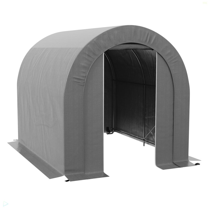 Outsunny 6' X 8' Garden Storage Tent, Heavy Duty Outdoor Shed, Waterproof Portable Shed Storage Shelter With Galvanized Metal Frame For Bike, Motorcycle, Garden Tools