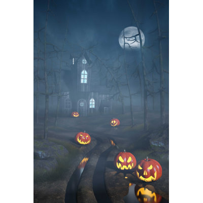 Forêt d'Halloween, impression sur toile tendue