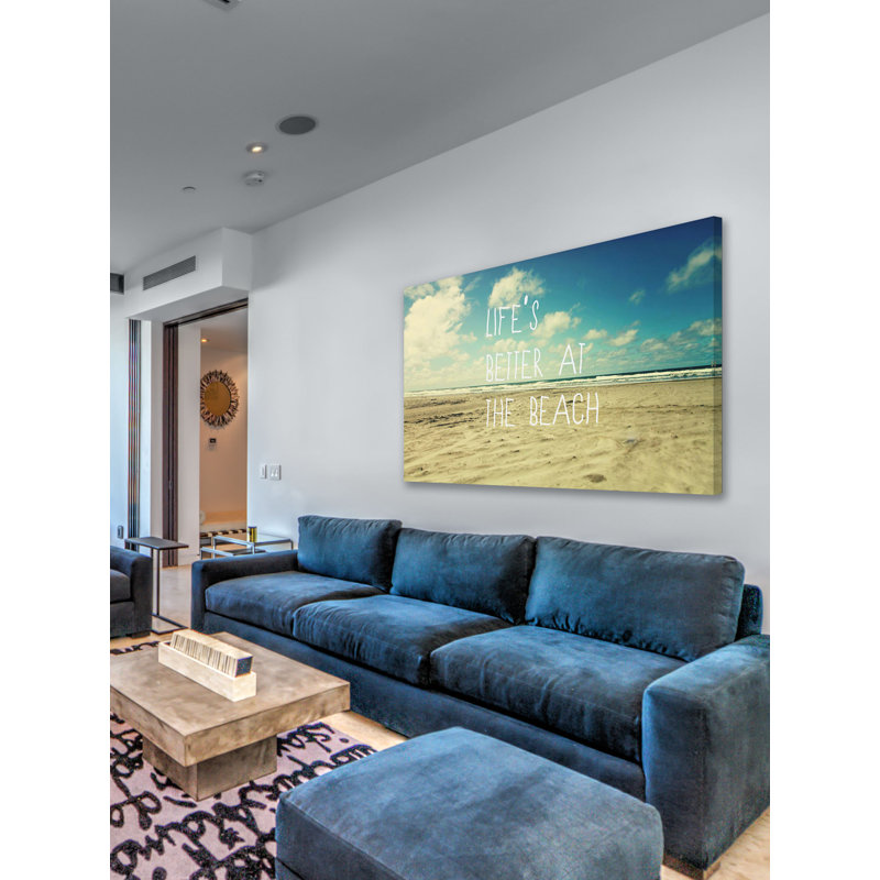 «Life's Better at the Beach» par Art Collective, impression sur toile tendue, H 12 po x l 18 po x 1,5 po