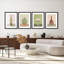 "Décoration murale de style rétro Mid-Century avec bouteilles et vases", 4 pièces-101520274-101520277