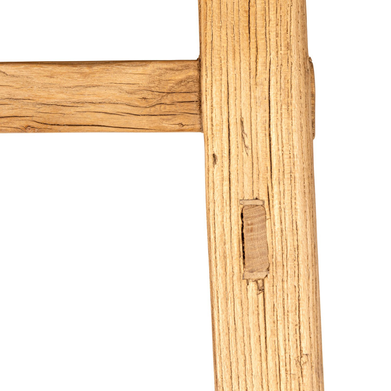 Fostoria Reclaimed Elm Wood Side Table, Natural