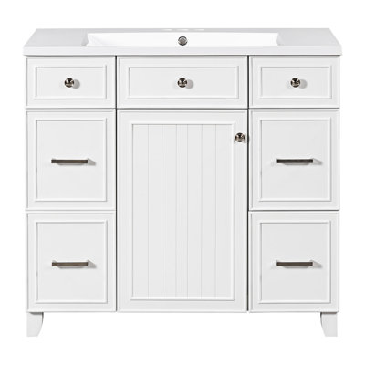 Meuble-lavabo simple avec plateau en résine Milous