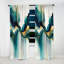 Sarcelle et or abstrait I - rideau en velours moderne - obscurcissant - 1 panneau-107831440