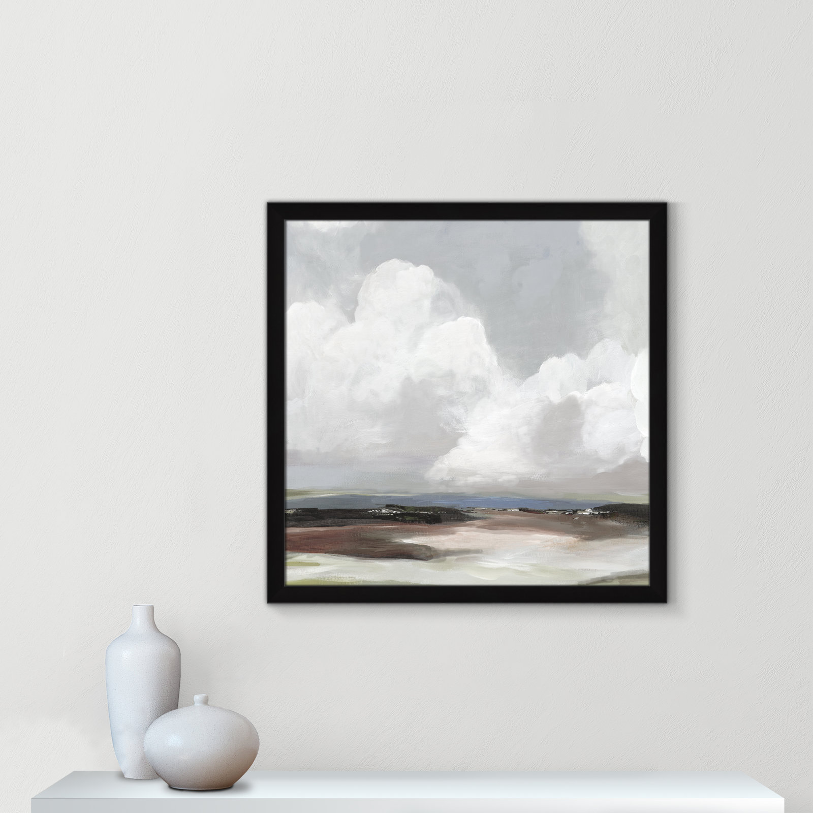 Morning Air - Picture Frame Painting Print, Black Framed, 28.5" H x 28.5" W x 1.12" D