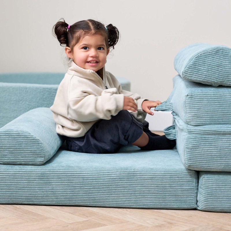 Playrama Montessori Kids Play  Sofa, Teal