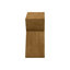 Table d'appoint étroite en placage brun taupe pour des idées de décoration de chambre à coucher