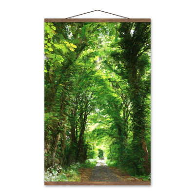 Forest Path Bright - Unframed Painting on Canvas