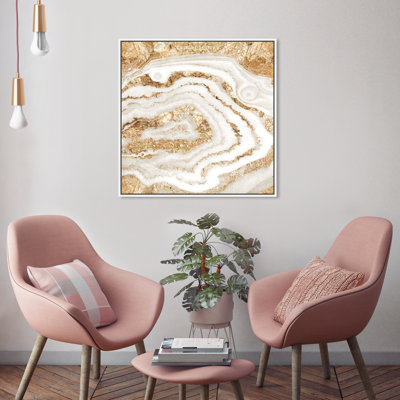 " Abstract Gold Agate, Modern & Contemporary Gold " by Oliver Gal