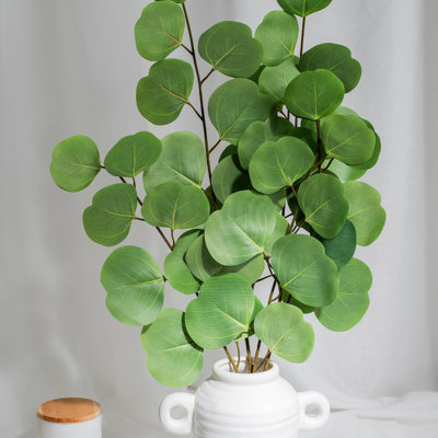 Branche d'eucalyptus artificiel vert Audet (1 tige)