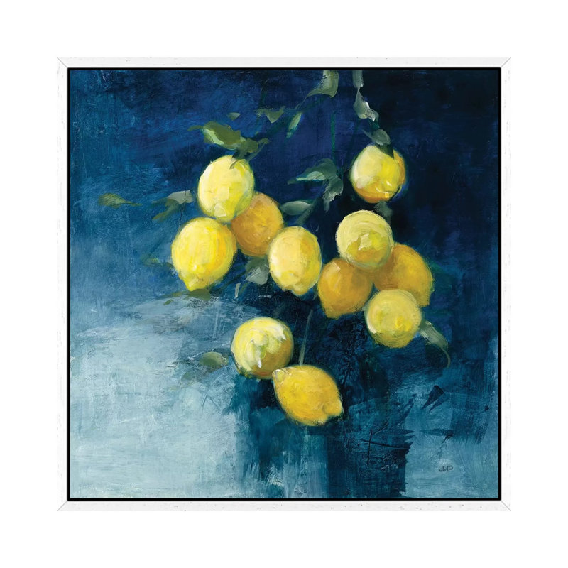 Lemon Grove II by Julia Purinton - Painting on Canvas, 45.72cm H x 45.72cm W x 3.81cm D, White Framed