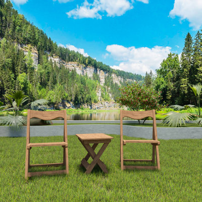 Table et chaise d'extérieur Hips avec 2 chaises, table rectangulaire, aspect jardin