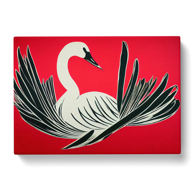 Artsy Swan - Wrapped Canvas, 40cm H x 60cm W x 3cm D