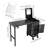 Rolling Foldable Manicure Table With 3 Drawers-1730684095