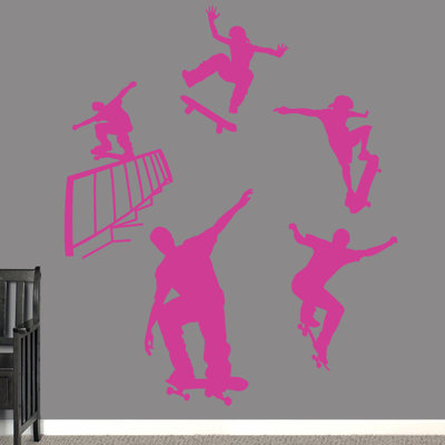 Décalcomanie murale skateboard