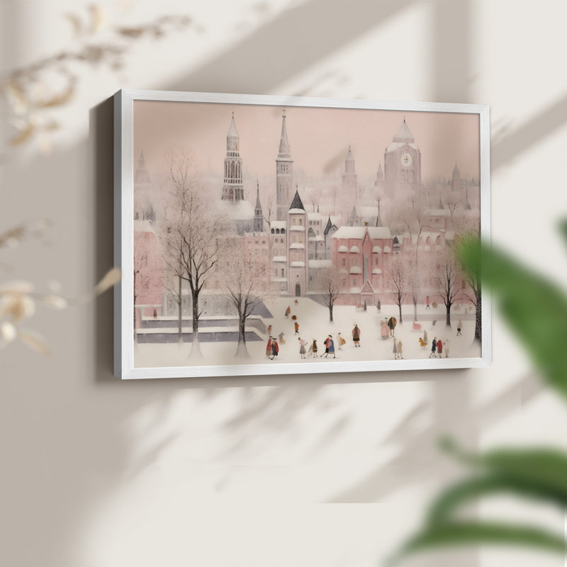 Paysages rétro - XCVI - impression encadrée - réaménageable, H 22 po x l 28 po, Blanc