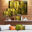«Sunset in Green Autumn Forest», reproduction de photo sur toile tendue-19240663