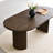 Oval Dining Table With Sturdy Double Pedestal-1343995395