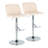 Swivel Upholstered Adjustable Height Counter Stool with Metal Frame