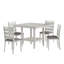 Ensemble de table de salle à manger carrée 5 pièces en bois massif avec 4 chaises pour 4 personnes
