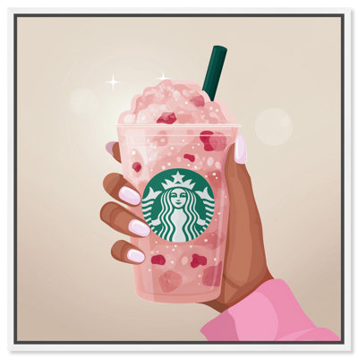 «Pink Sip», reproduction d'art sur toile par Art Remedy
