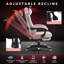 Fauteuil de jeu pivotant à 360 ° à hauteur réglable avec repose-pieds rétractable et fauteuil ergonomique en cuir polyuréthane à haut dossier avec appui-tête pour le bureau-15077856
