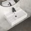 Lavabo de salle de bain en céramique blanche durable, conception murale moderne pour la maison
