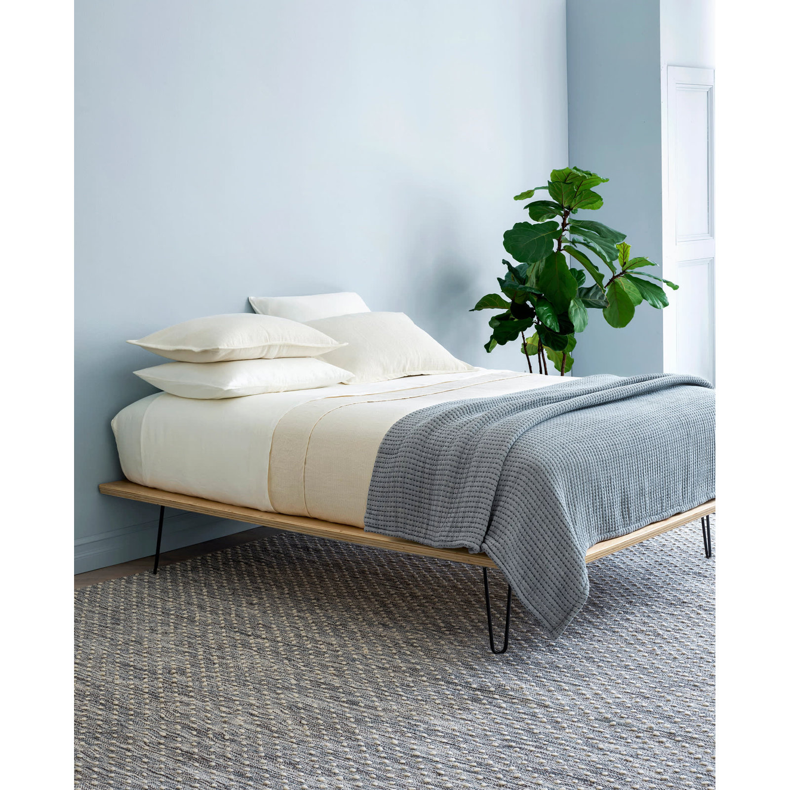 Pick Stitch Cotton Coverlet Set, Twin/Twin XL Coverlet, Navy