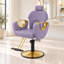 Fauteuil de barbier inclinable de luxe, fauteuil de salon hydraulique réglable en hauteur, fauteuil de coiffeur pour salon de coiffure - Violet-1170792339