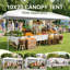 3x6m Pop Up Party Gazebo with 6 Sidewalls, Instant 10x20ft Canopy Tent, Waterproof & UV Protected for Outdoor Events & Weddings - White