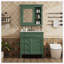 Meuble-lavabo de salle de bain 30 po avec lavabo supérieur, armoire de rangement moderne