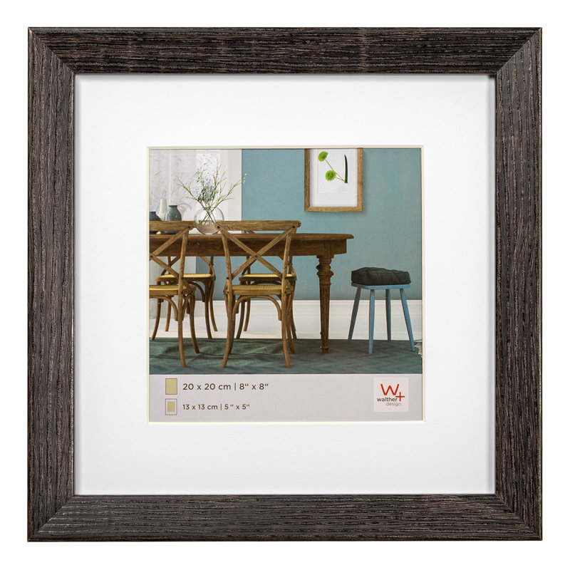 MDF Matte Picture Frame with Mat, Dark Grey, 81.5cm H x 61.5cm W x 2cm D