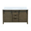 Meuble-lavabo double brun 84 po X P 22 po D, avec comptoir en marbre de culture-117970943-117970947