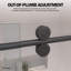 Porte de douche coulissante simple sans cadre de 56 po à 60 po x H 60 po Radiance en noir mat avec verre transparent de 3/8 po Radiance-96703508
