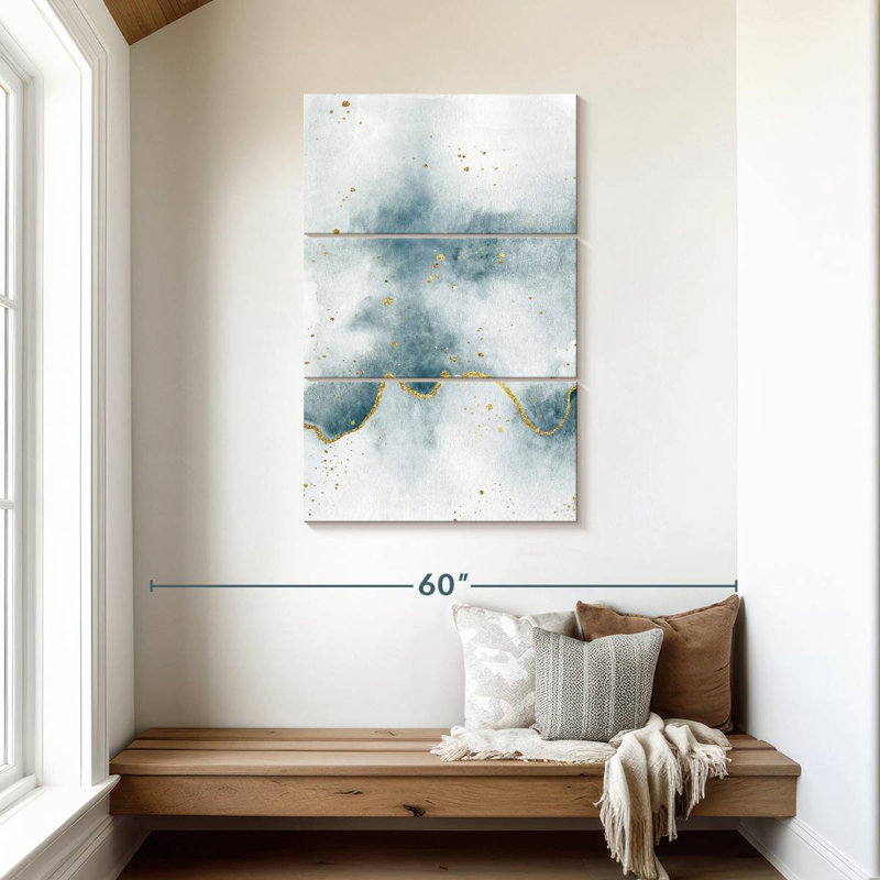 Avery Flow With Gold II, 45" H x 28" W