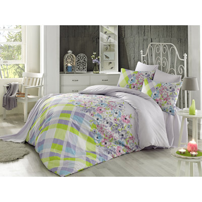 Ensemble de housse de couette 100% coton 4 pièces Borrego