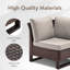 Ingvald Wicker/Rattan Outdoor Patio Armless Accent Chair With Cushions-1718496153