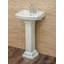 Lavabo de salle de bain ovale sur pied en porcelaine vitrifiée de 27,5 po avec débordement Roosevelt-46019664-20111640-20131715