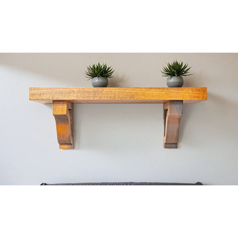 2" Shelves/W Corbels, 9" H x 18" W x 6" D